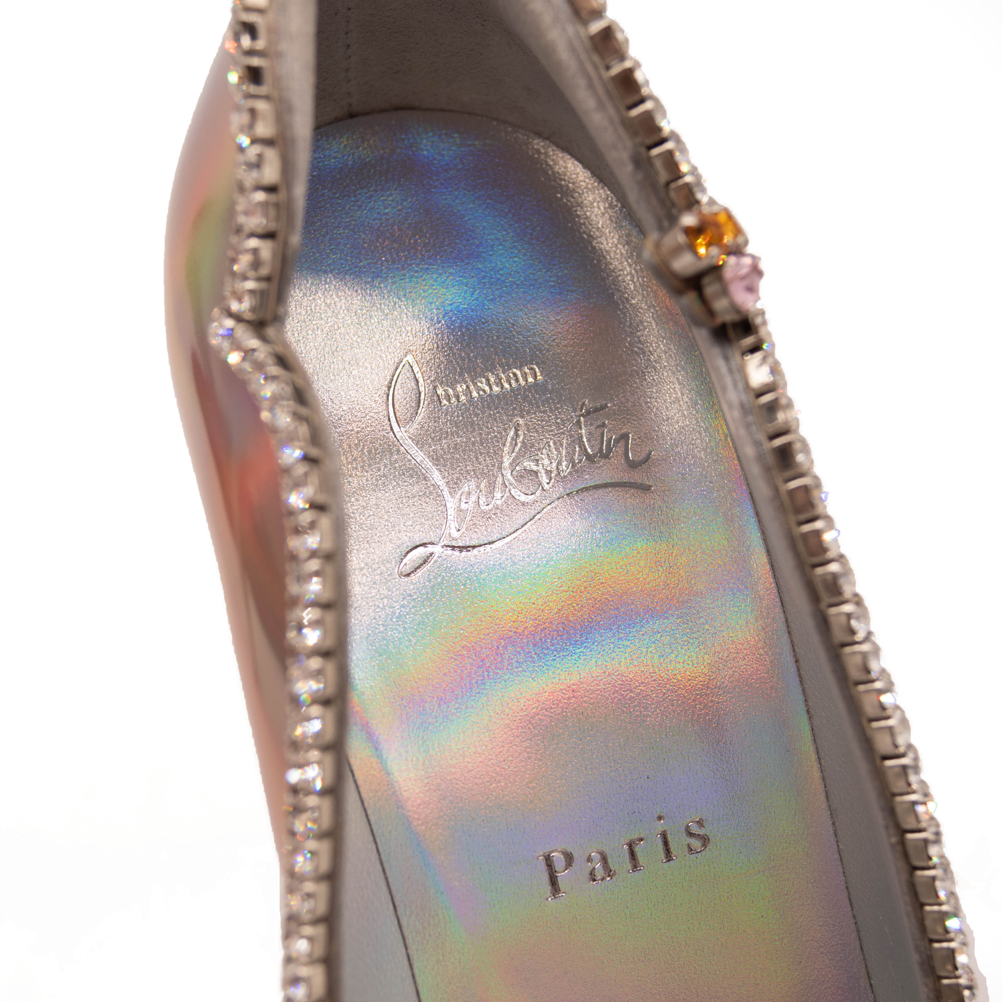 NEW Christian Louboutin Chick Queen Pointed Toe Pump Wood Rose 37.5 EU