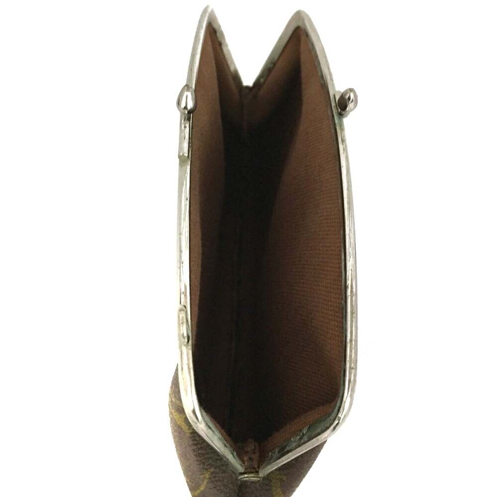LOUIS VUITTON Monogram Kisslock Coin Purse #1
