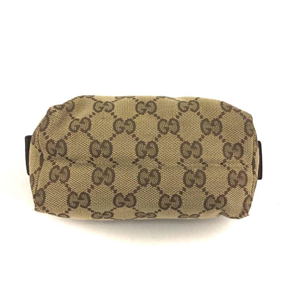 GUCCI Monogram Small Balthus Cosmetic Case Beige Black