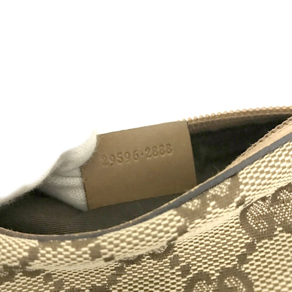 USED GUCCI Monogram Small Balthus Cosmetic Case Beige