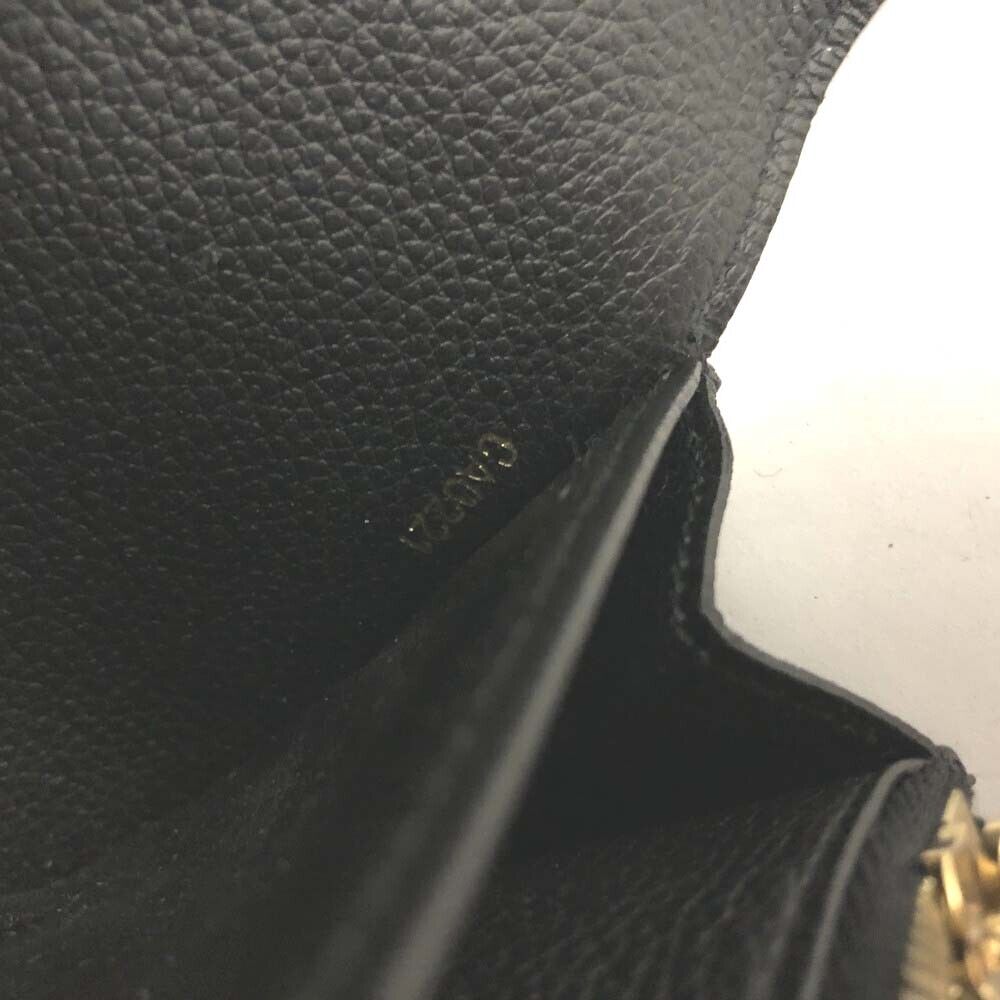 Louis Vuitton Monogram Empreinte Giant Sarah Wallet Black Beige CA0221