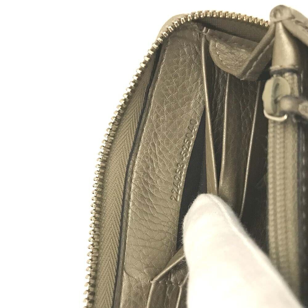 Gucci Monogram Bamboo Tassel Zip Around Wallet Gold