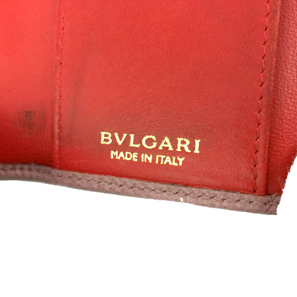 PRE-ORDER BVLGARI BVLGARIBVLGARI Clip Leather 6 Ring Key Case Pink