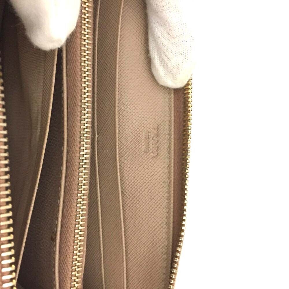 Preorder PRADA Saffiano Metal Zip Around Wallet Sabbia