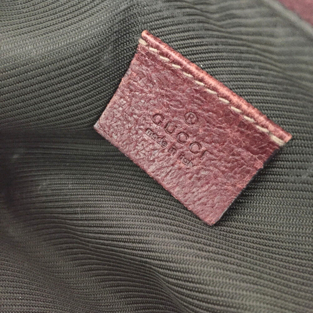 GUCCI Monogram Large Cosmetic Case Burgundy