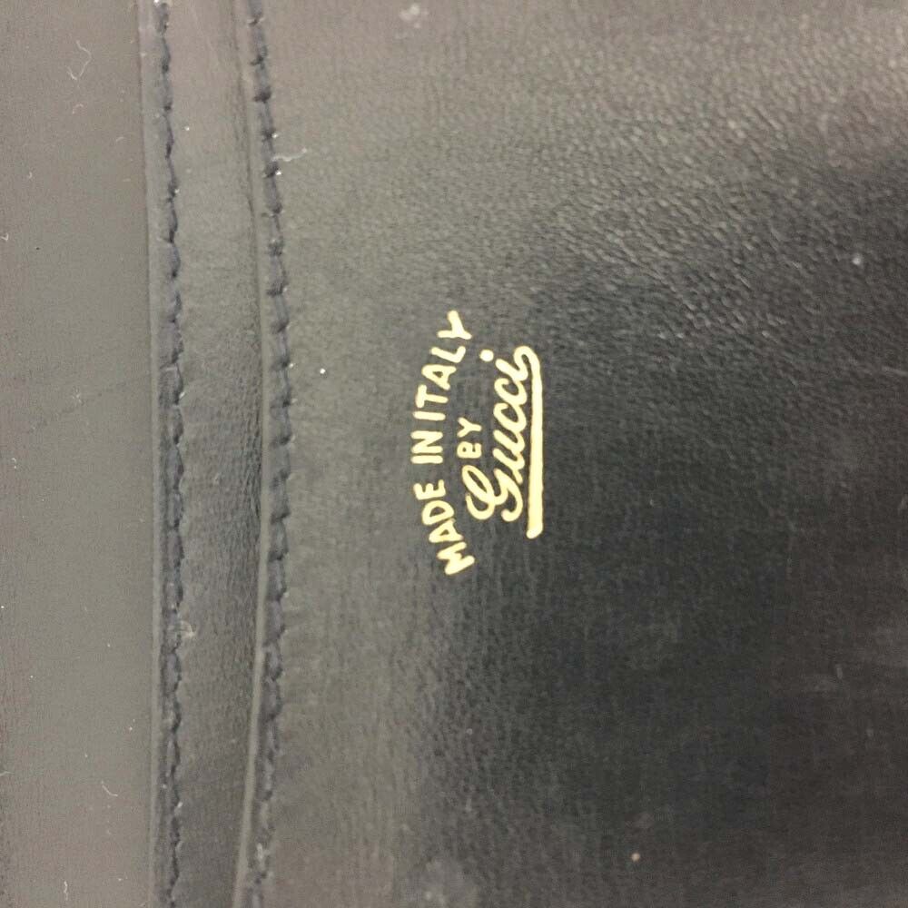 GUCCI Monogram Interlocking GG Continental Wallet Navy Blue