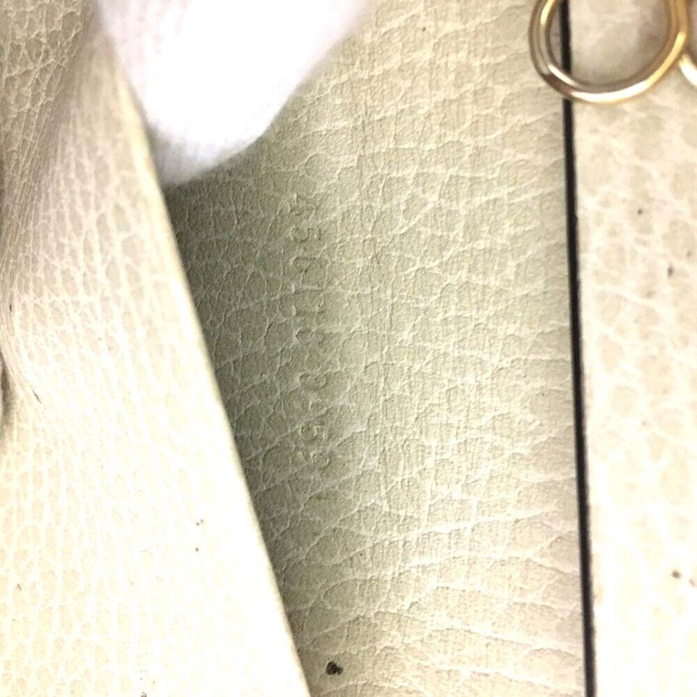 GUCCI Dollar Calfskin GG Supreme Monogram GG Marmont 6 Key Holder Case Beige