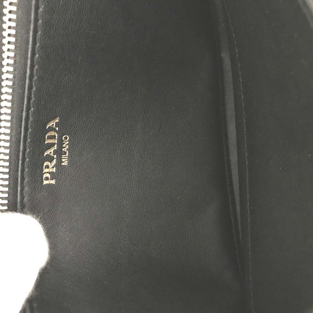 PRE-ORDER Prada Saffiano Metal Zip Around Wallet Black