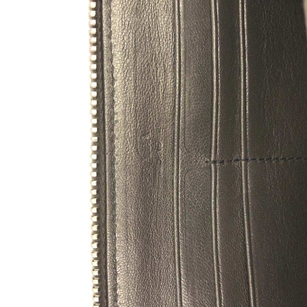 Prada Spazzolato Zip Around Wallet Silver