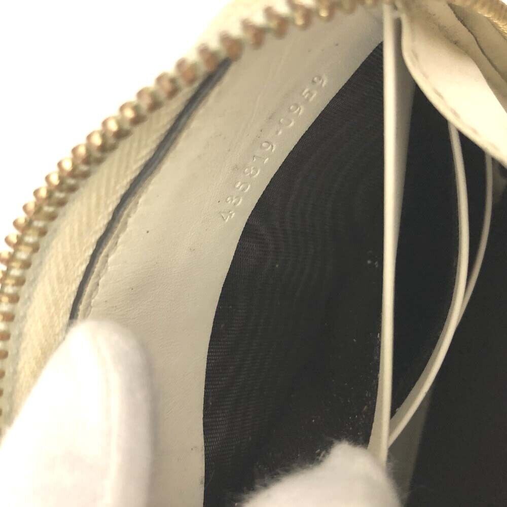 GUCCI GG Marmont Ribbon Canvas Zip Around Long Wallet