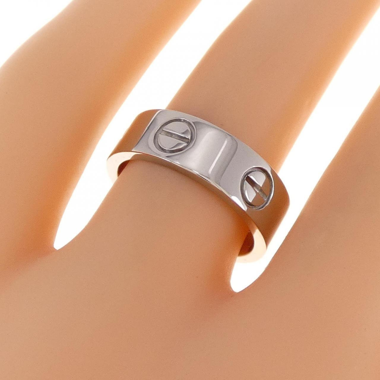 CARTIER 18K White Gold 5.5mm LOVE Ring 50 5.25