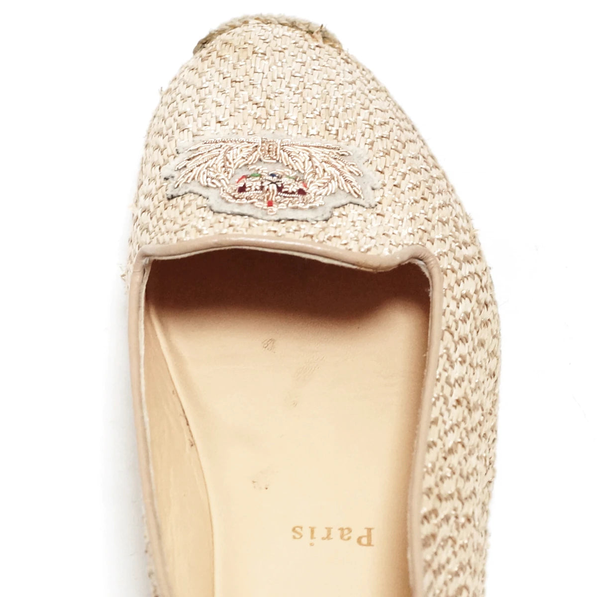 CHRISTIAN LOUBOUTIN Espananou Logo-appliquéd Canvas Espadrilles In Beige