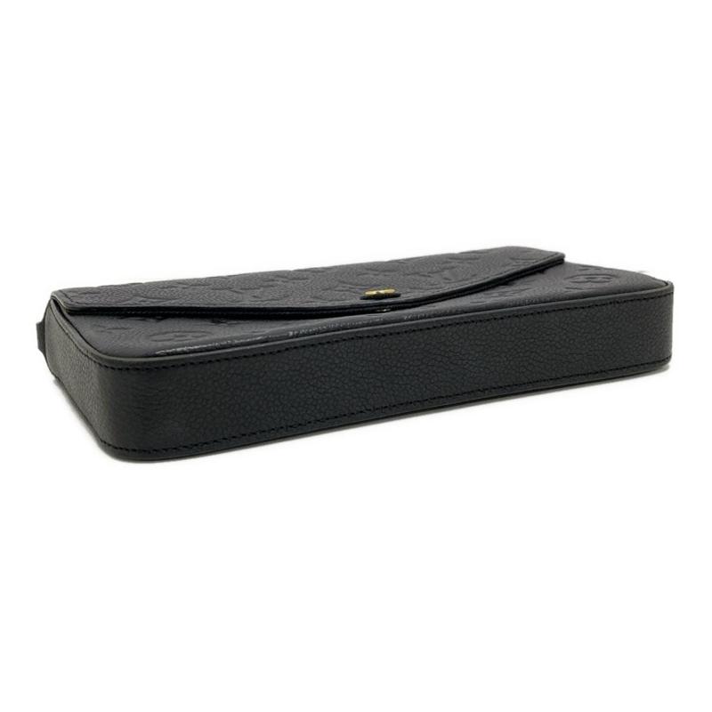 Louis Vuitton Empreinte Pochette Felicie Chain Wallet Black RFID