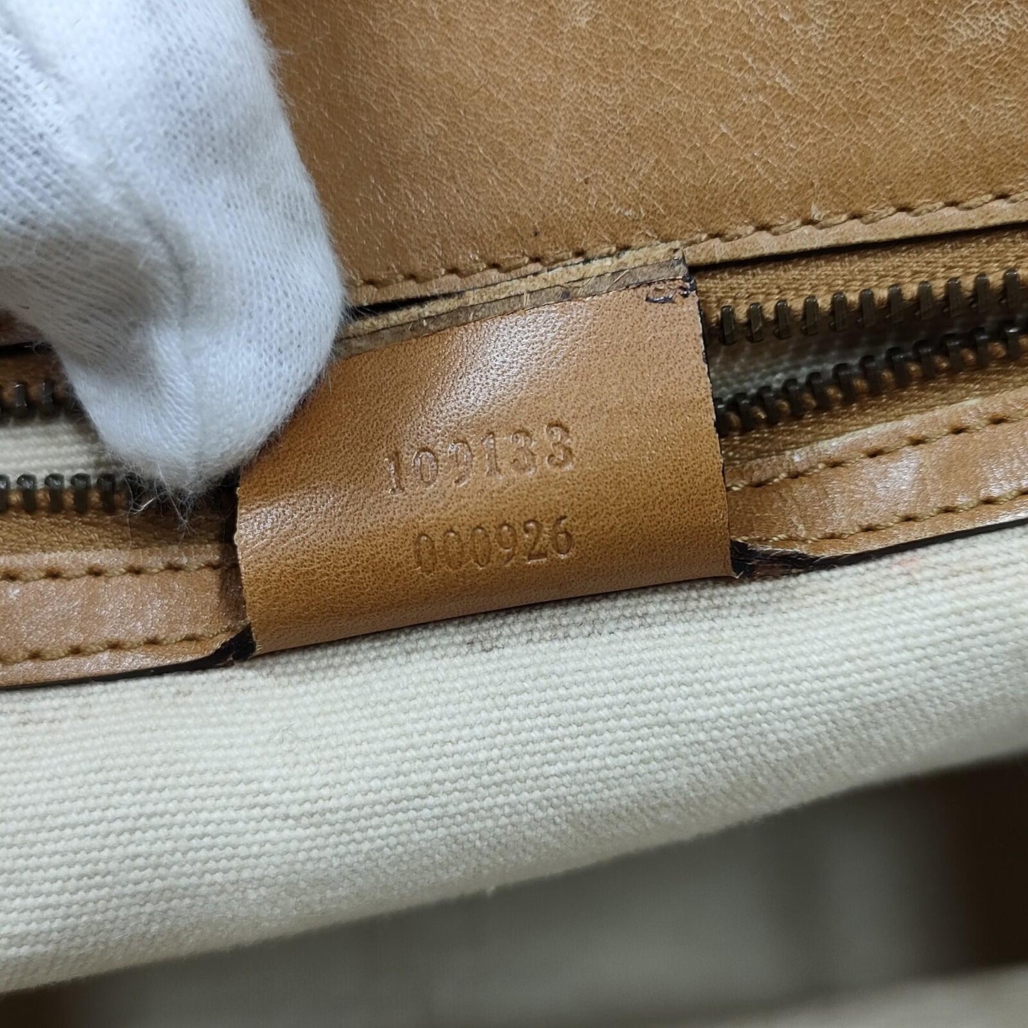 $1490 GUCCI Canvas Braided Handle Large Tote Beige