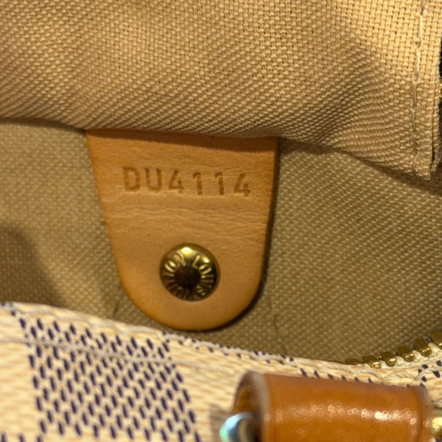 $1940 Louis Vuitton Damier Azur Speedy Bandouliere 25 2014 DU4114