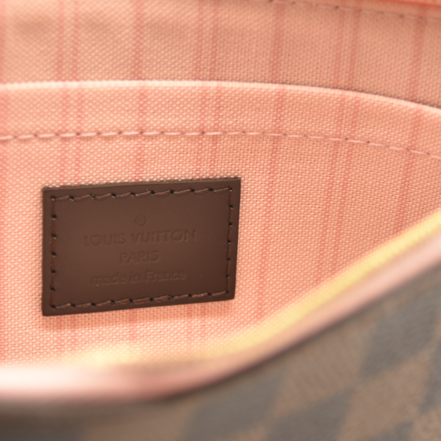 LOUIS VUITTON Damier Ebene Neo Neverfull MM Rose Ballerine FL2136