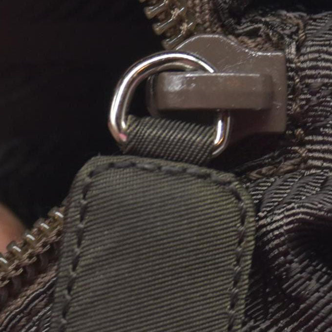 $500 Prada Tessuto Nylon Tote Greige CONSIGNMENT