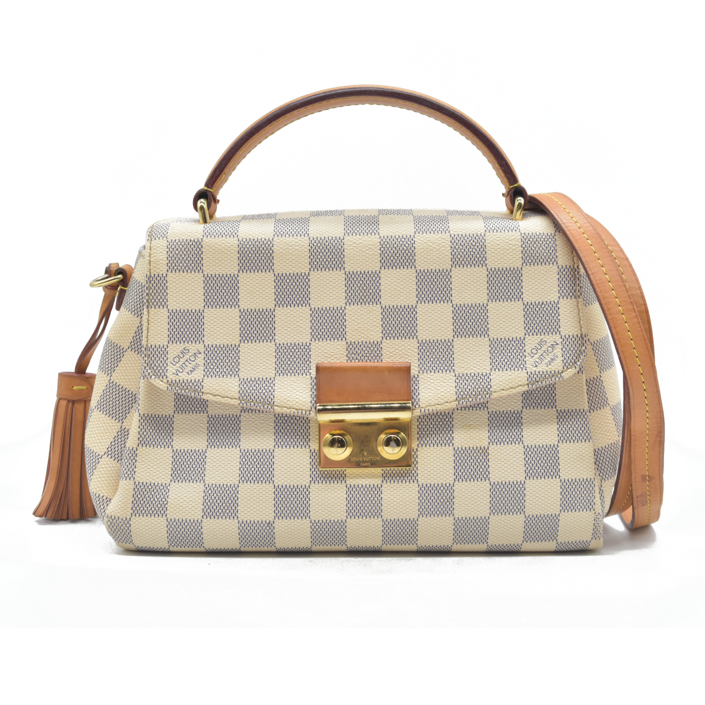 $2000 2016 Louis Vuitton Damier Azur Canvas Croisette Bag TR3116