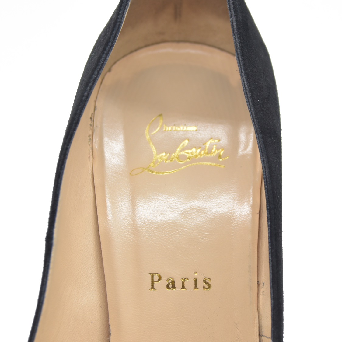 $795 Christian Louboutin Black Suede Bibi EU 39