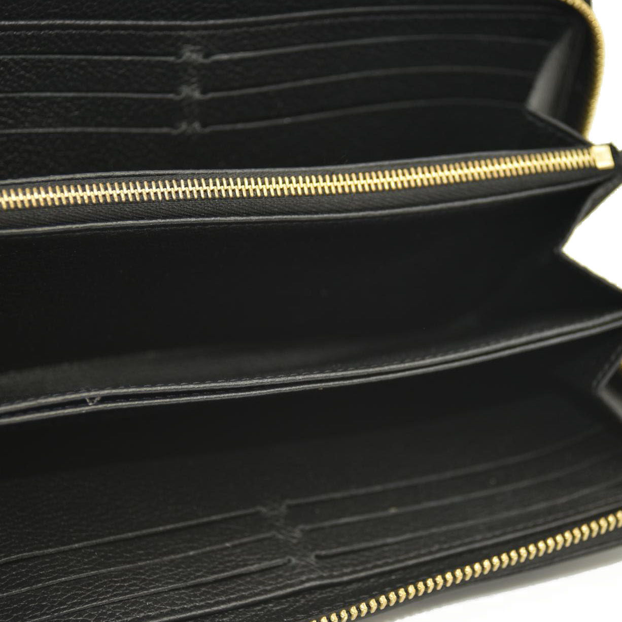 Louis Vuitton Empreinte Monogram Giant Zippy Wallet Black Beige RFID