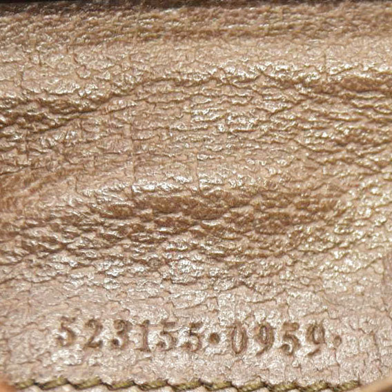 GUCCI Ophidia GG Logo PVC Bifold Wallet Beige