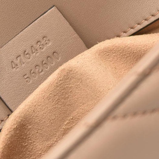 GUCCI Calfskin Matelasse Super Mini GG Marmont Shoulder Bag Porcelain Rose