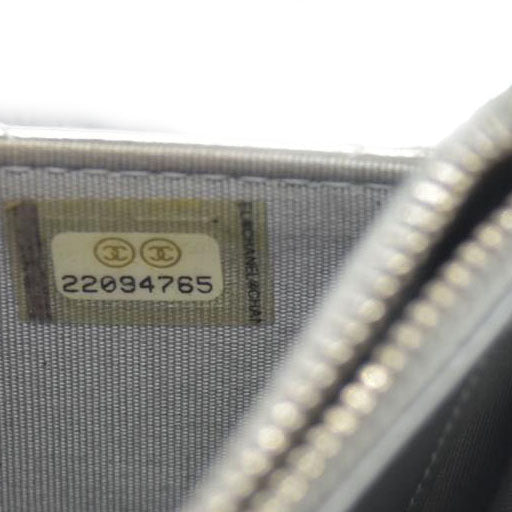 $3000 Chanel Patent Quilted Golden Class Wallet on Chain WOC Silver
