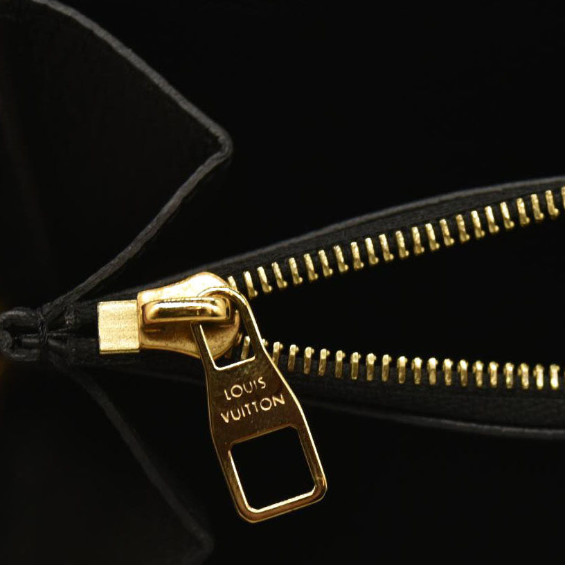 LOUIS VUITTON Empreinte Monogram Giant Zippy Wallet Black Beige RFID