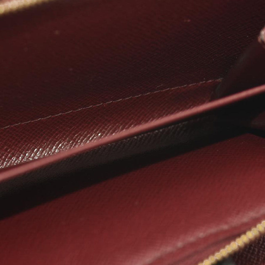 LOUIS VUITTON Damier Ebene Juliette Wallet Bordeaux Black SP5220