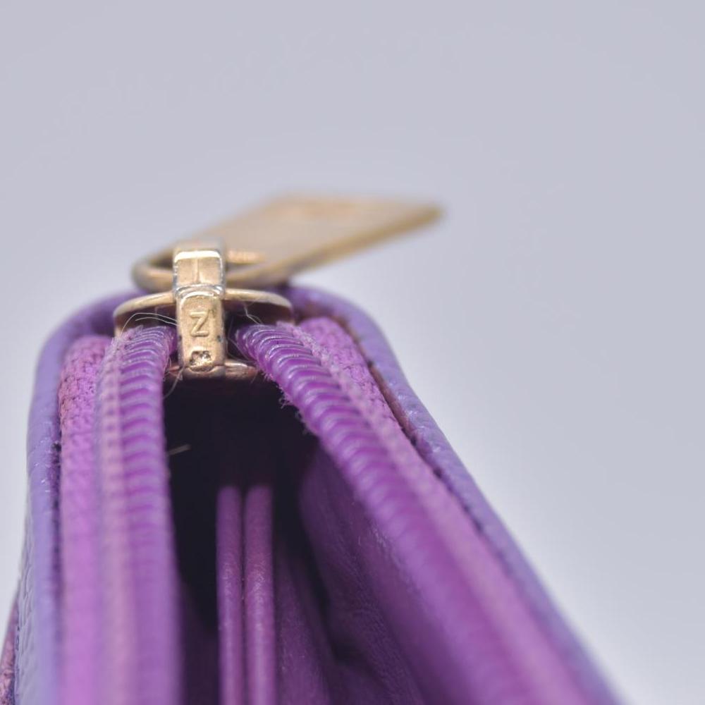 $1335 Chanel Caviar Wallet Purple CONSIGNMENT 10021224