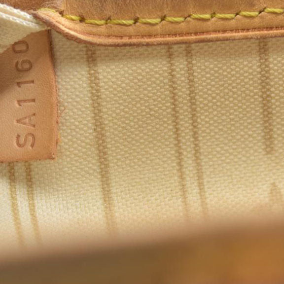 $2170 Louis Vuitton Damier Azur Neverfull MM SA1160