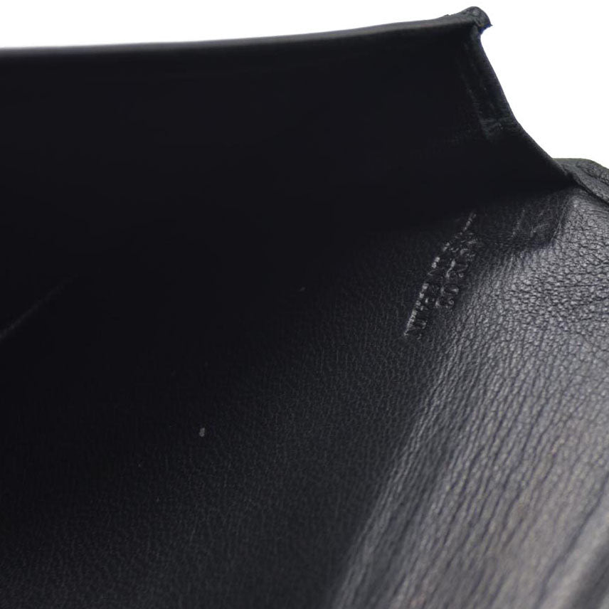 AUCTION $790 LOEWE Anagram Leather Bifold Long Wallet Black