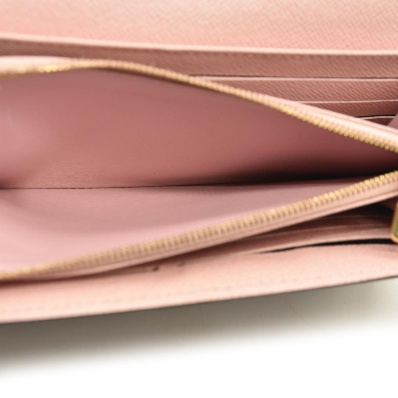 LOUIS VUITTON Damier Ebene Sarah Wallet NM Rose Ballerine CA4108