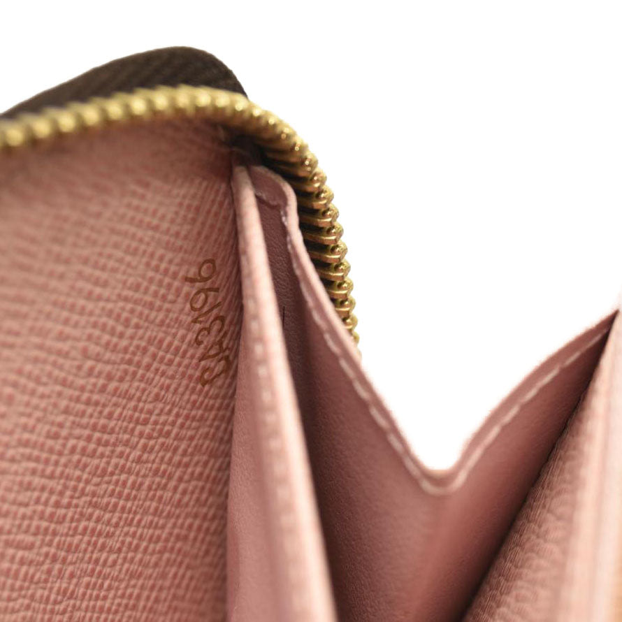 LOUIS VUITTON Monogram Zippy Wallet Rose Ballerine CA3196