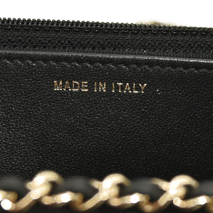 CHANEL Lambskin Quilted Trendy CC Wallet On Chain WOC Black