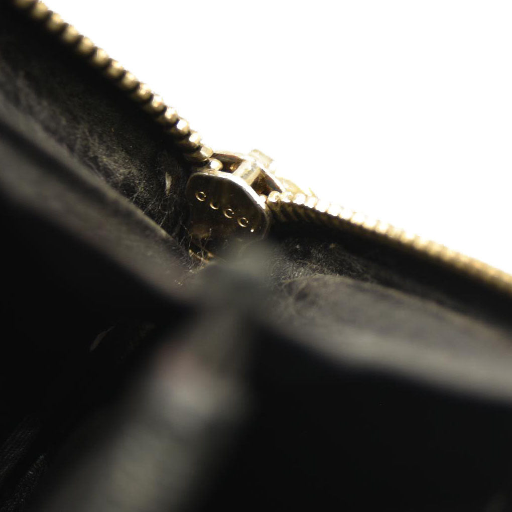 Gucci Pebbled Calfskin Soho Zip Around Wallet Black