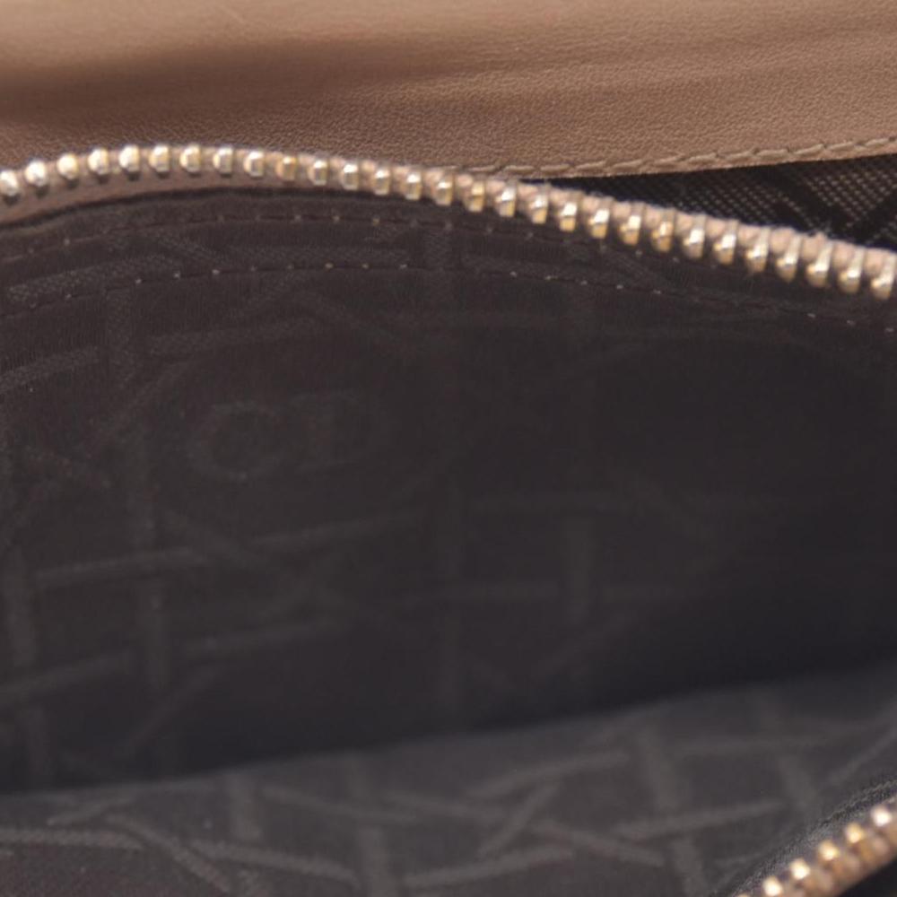 $720 CHRISTIAN DIOR Cannage Lambskin Bifold Long Wallet Beige CONSIGNMENT 10021230