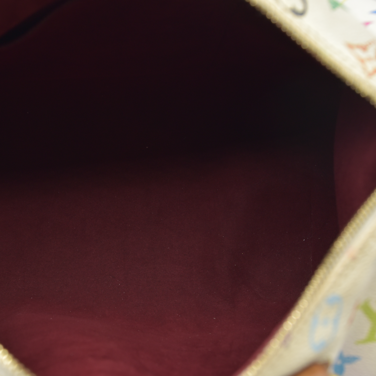 $3150 Louis Vuitton Monogram Multicolor Speedy 30 White 2004