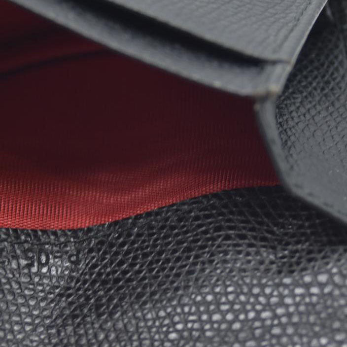 AUCTION $340 CELINE Logo Leather Card Case Black