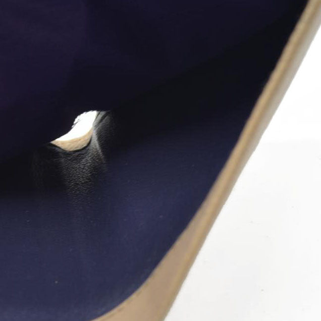 AUCTION $640 BVLGARI BVLGARIBVLGARI Leather Bifold Wallet Beige