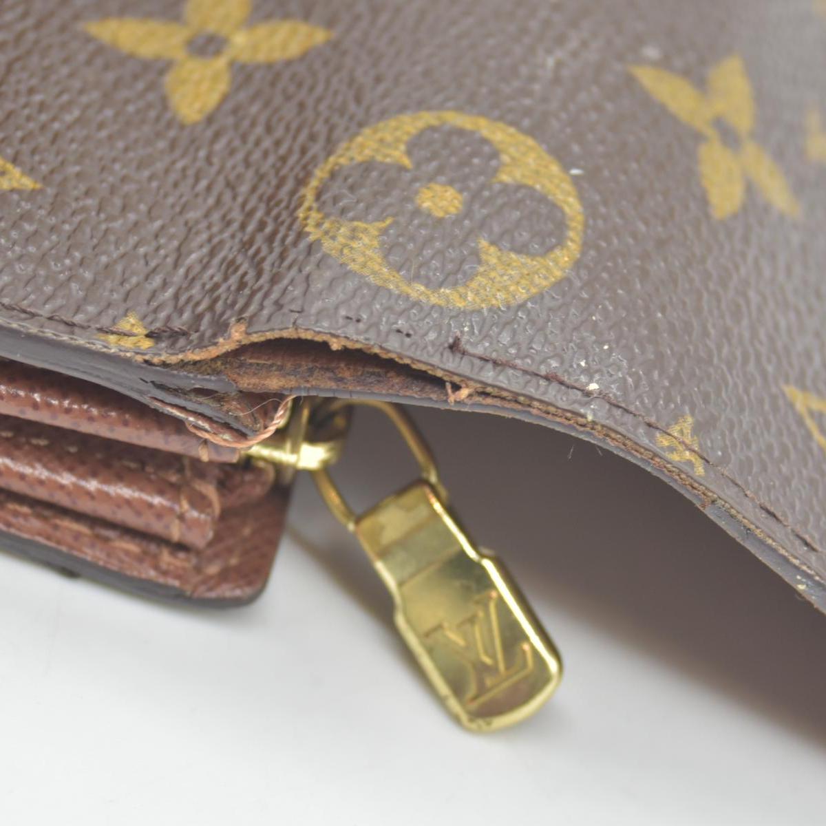 $775 Louis Vuitton Monogram Portefeiulle Sarah Long Bifold Wallet Brown CONSIGNMENT
