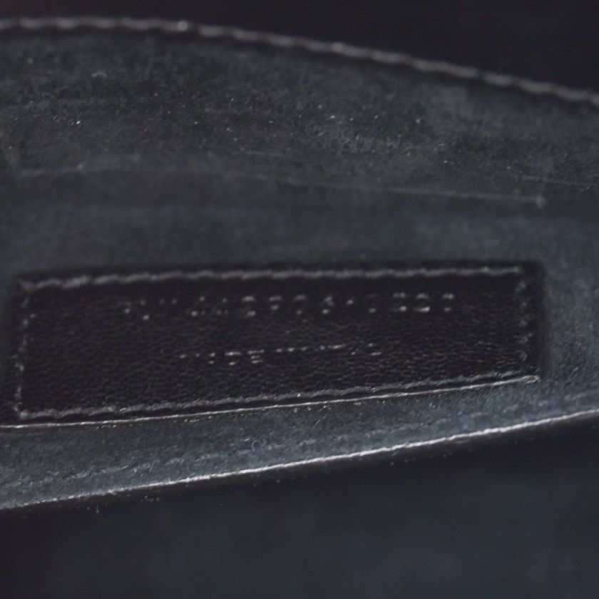 $2800 Saint Laurent Suede Calfskin Medium Monogram Sunset Black Gold YSL