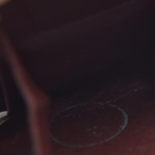 AUCTION $620 Must de Cartier Leather Coin Purse Wallet Bordeaux