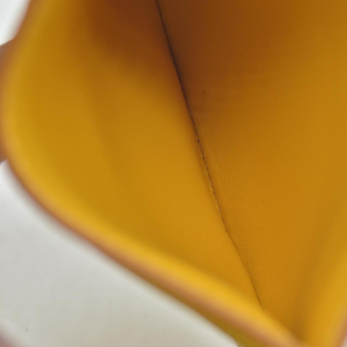 Burberry embossed leather tb card case Yellow CONSIGNMENT