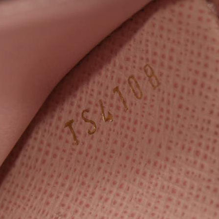 LOUIS VUITTON Damier Ebene Zoe Wallet Rose Ballerine TS4108