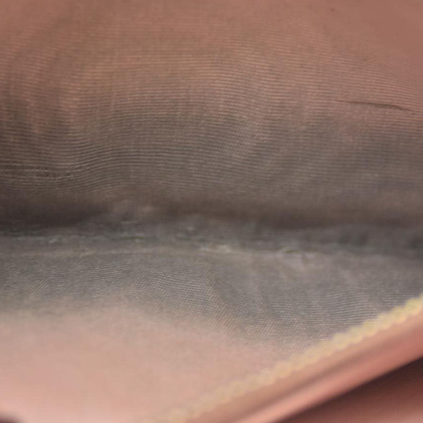 PRADA Saffiano Ribbon Leather Zip Around Long Wallet Pink