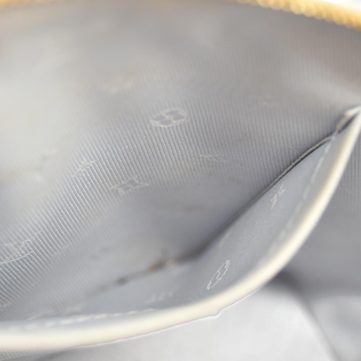 LOUIS VUITTON Calfskin Bubblegram Alma BB Ice Blue