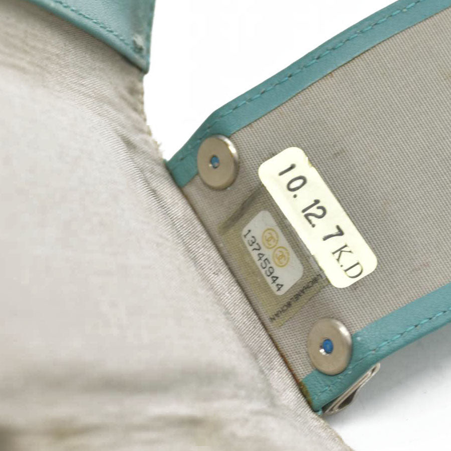 Chanel Interlocking CC Logo Patent Leather Wallet Green