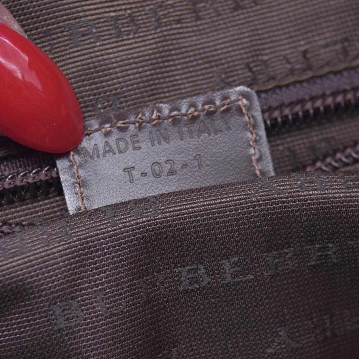 $780 BURBERRY Coated Canvas Check Flat Messenger Bag Dark Brown CONSIGNMENT 10021351