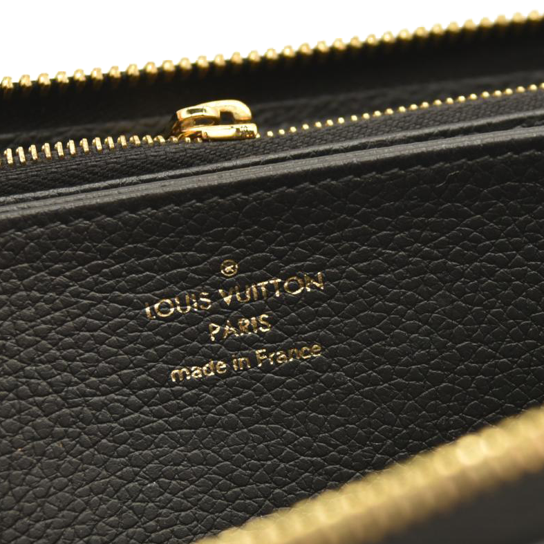 LOUIS VUITTON Empreinte Monogram Giant Zippy Wallet Black Beige